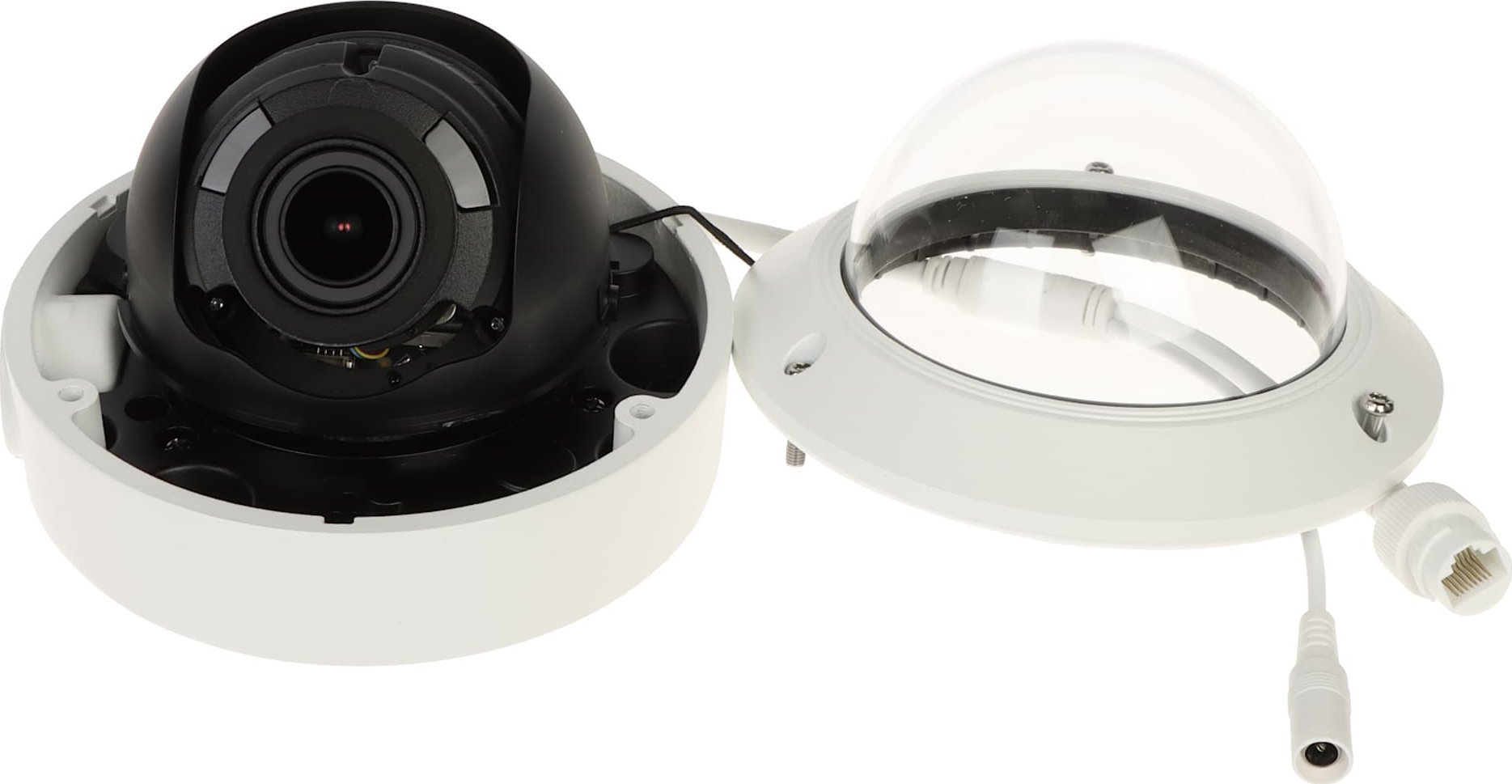 Kамера IP куполна HIKVISION DS-2CD1743G2-IZ, 4MP, леќа 2.8-12mm, бела