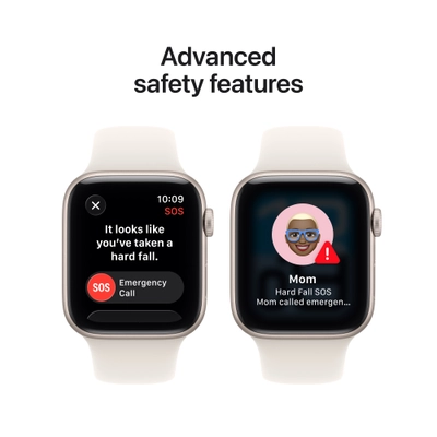 Apple Watch SE 3 GPS 44mm Starlight Aluminium Case with Starlight Sport Band, M/L