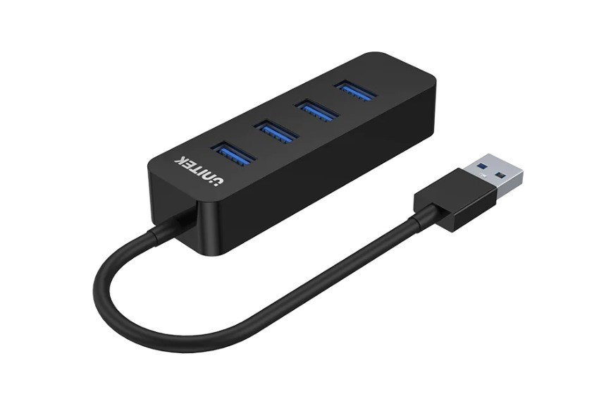 Qendër USB Unitek H1117A, 4x USB-A 3.1, 10W, Aktive, e zezë