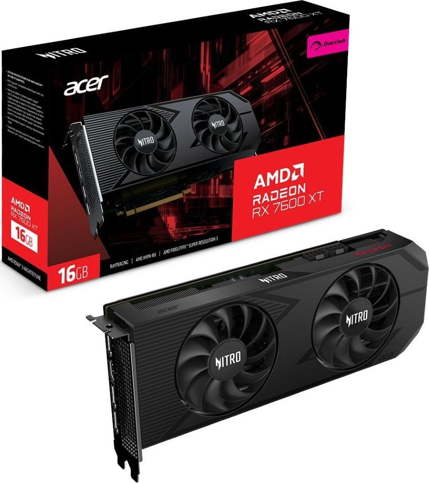 Kartelë grafike Acer Nitro Radeon RX 7600 XT OC 16GB GDDR6