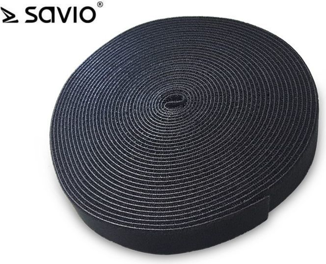 Shirit organizues kabllosh Savio Velcro, 10 m, i zi