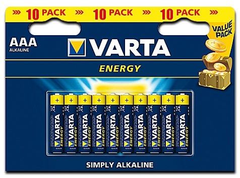 Bateri alkaline Varta Energy AAA R03, pako 10 copë