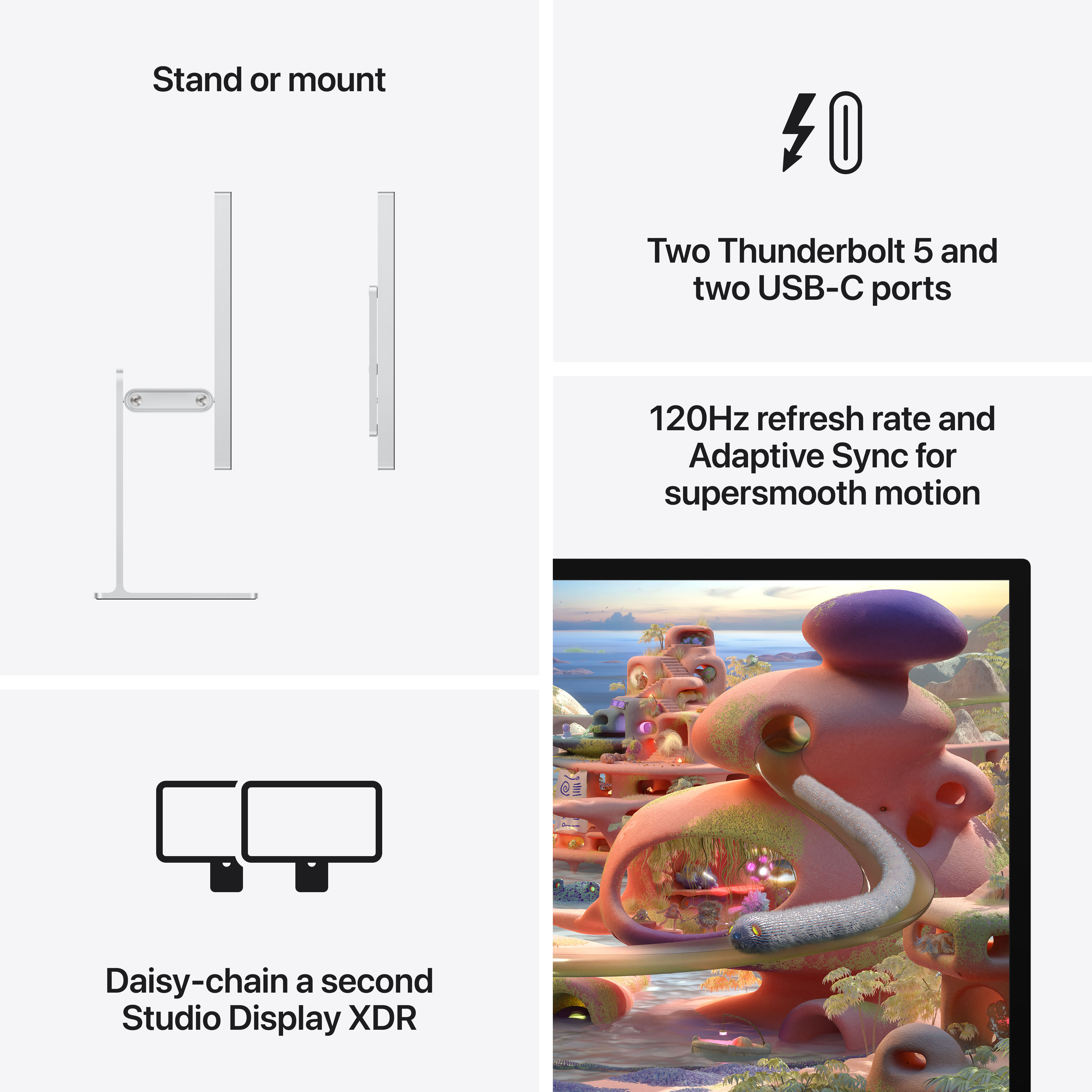 Apple Studio Display XDR, Nano-texture glass, VESA mount adapter (Stand not included)