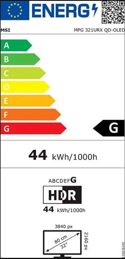 Monitor MSI MPG 321URX, 31,5", QD-OLED, 4K UHD, 240Hz, 0.03ms, i zi