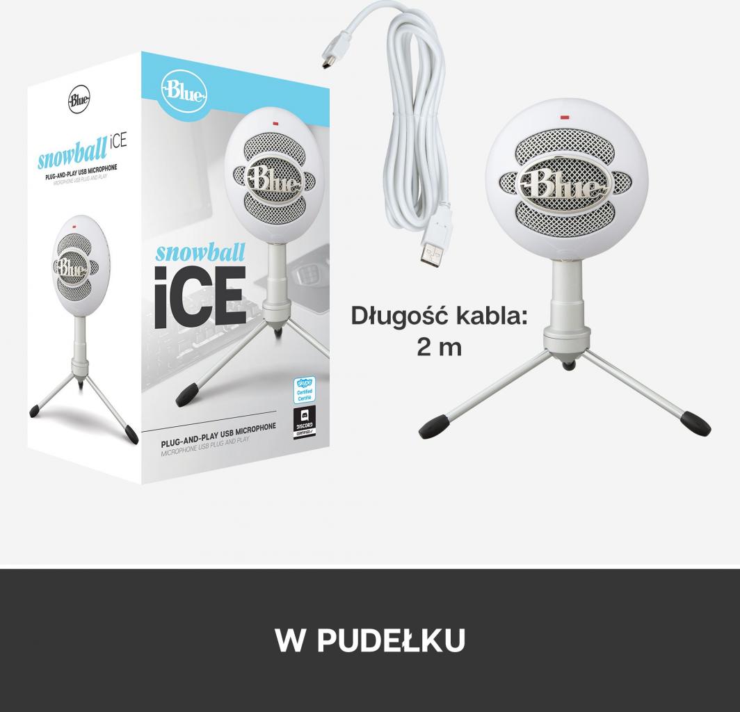 Mikrofon Snowball BlueiCE USB 988-000181), i bardhë