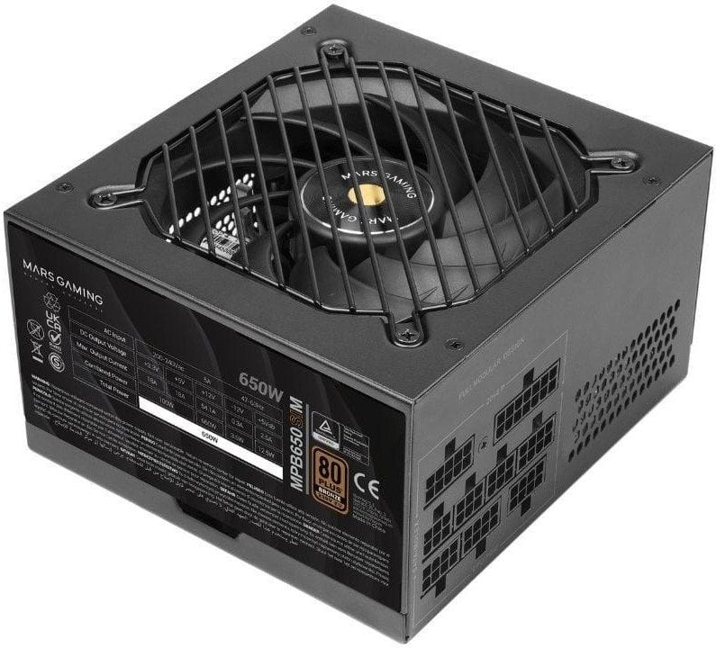 Furnizim me rrymë PC Tacens MARS MPB650SIM, 650W, 80 PLUS Bronze, i zi
