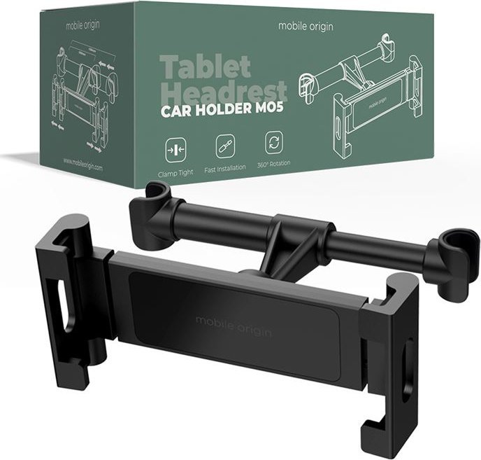 Mbajtëse tableti për makinë Mobile Origin MO5, 5.3" 12.9", rrotullim 360°, e zezë