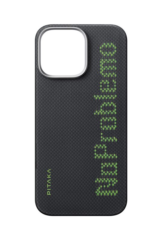 Заштитна маска Pitaka x Aries Tactile Woven за iPhone 16 Pro, NoProblemo, жолта