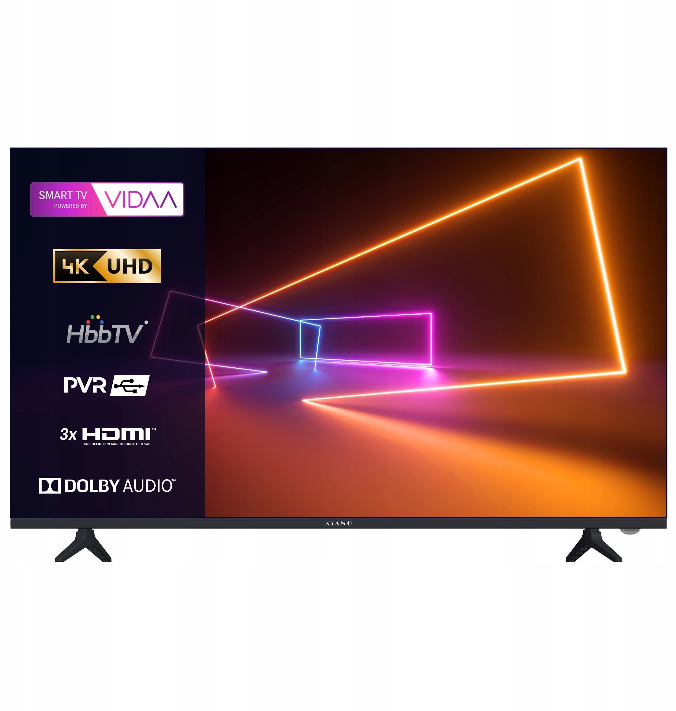 Televizor LED Kiano Elegance 43 Vidaa, 43", UHD 4K, Smart TV, i zi