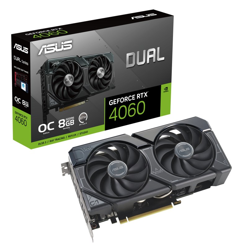 Графичка картичка ASUS Dual -RTX4060-O8G NVIDIA GeForce RTX 4060 8 GB GDDR6