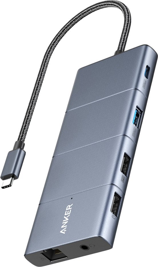 USB C Hub Anker 565, 11 во 1, 85W, сива
