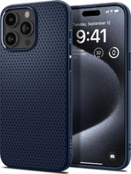 Futrollë Spigen Liquid Air për iPhone 16 Pro Max, TPU, mbrojtje Air Cushion, blu navy