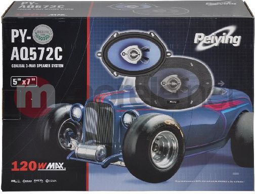 Altoparlantë veture PeiYing PY-AQ572C, 120W, 5"x7", të zinj