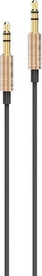 Аудио кабел Аwei AUX-001, џек 3.5 mm во џек 3.5 mm, 1 m, златна боја