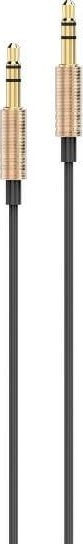 Аудио кабел Аwei AUX-001, џек 3.5 mm во џек 3.5 mm, 1 m, златна боја