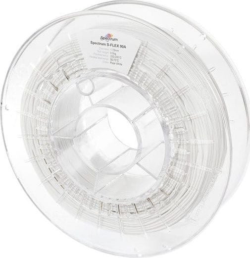 Filament 3D Spectrum S-Flex 90A, 1.75mm, 500g, e bardhë Polar