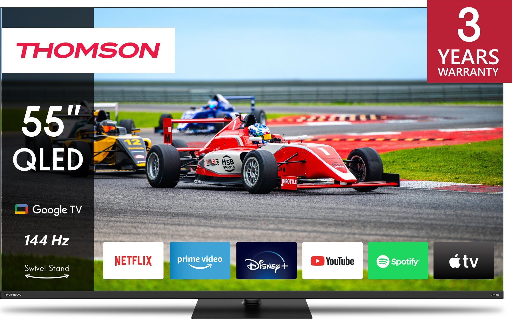 Televizor Thomson 55QG7C14, 55", QLED 4K, Google TV, titan