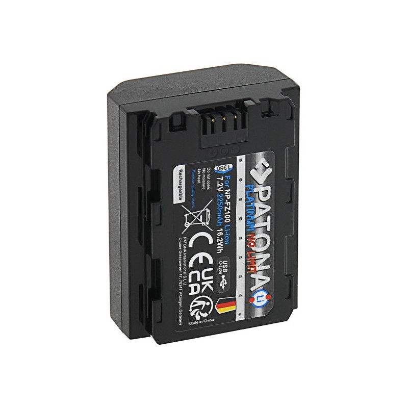 PATONA Platinum Battery with USB-C Input f. Sony NP-FZ100