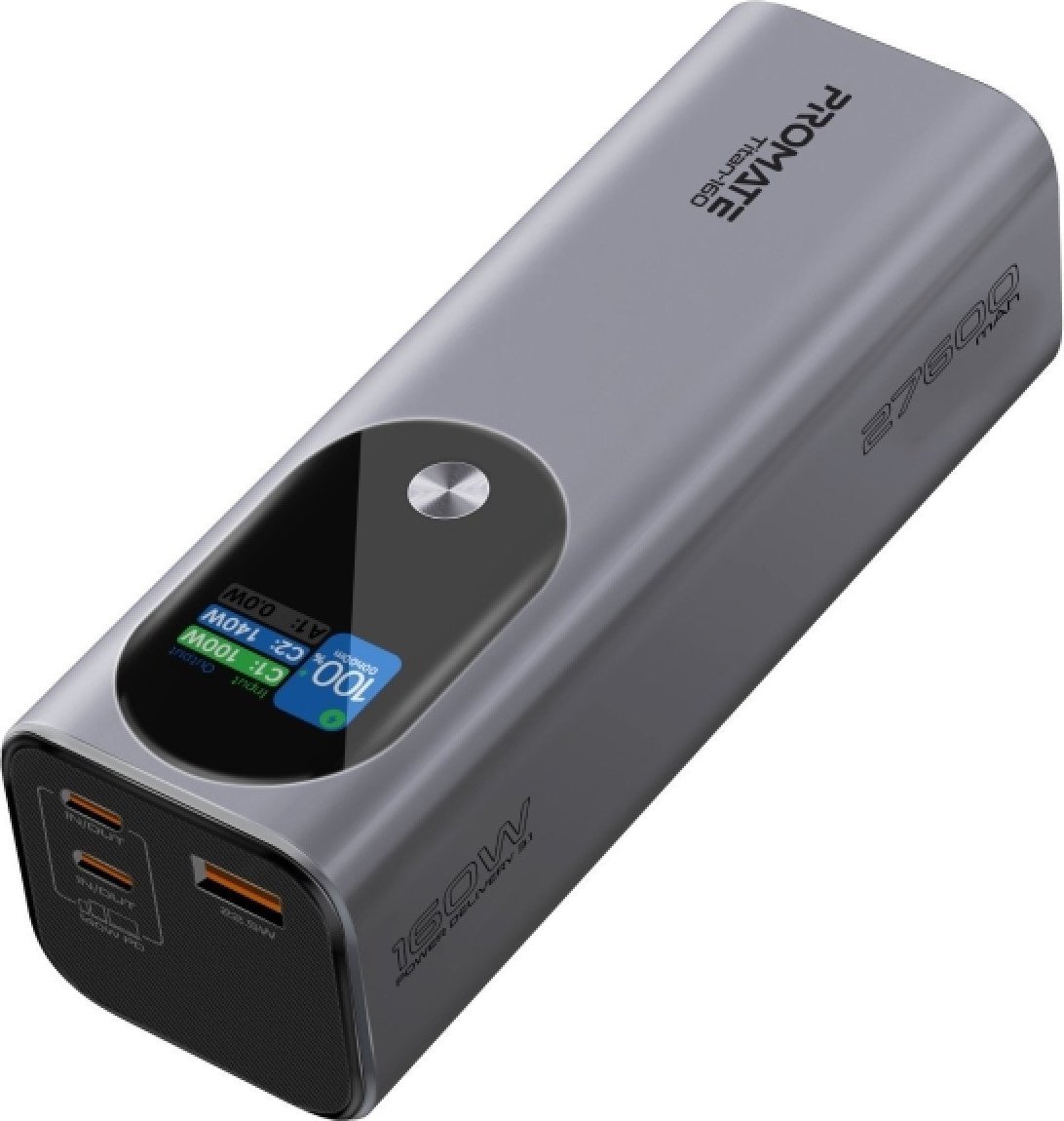 Power bank ProMate Titan 160, 27600mAh, 160W, argjendtë