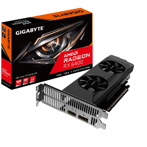 Kartelë grafike GIGABYTE RADEON RX 6400 D6 LOW PROFILE, 4GB GDDR6