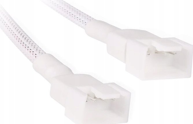 Kabllo ndarëse PWM Alphacool Y-Splitter, 4-Pin në 2x 4-Pin, 15cm, e bardhë
