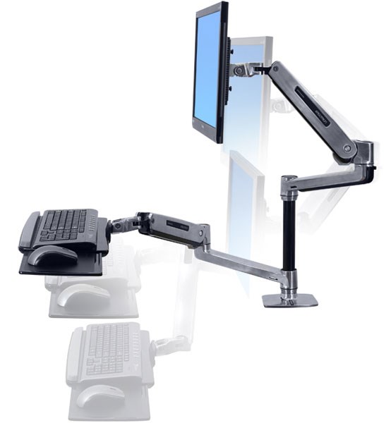 Држач за монитори Ergotron WorkFit LX, 42\", црна