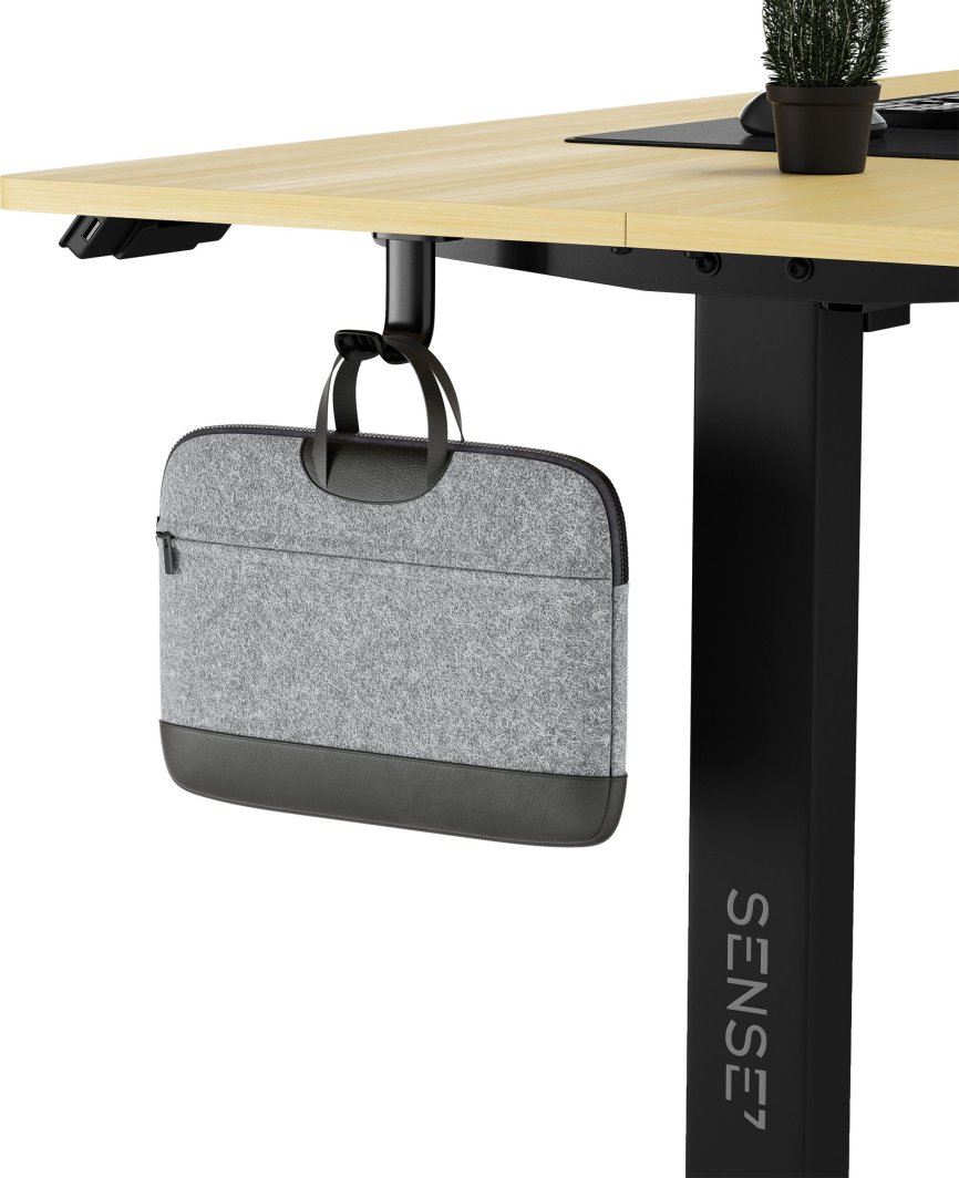 Tavolinë SENSE7 Nojo, 140cm x 70cm, e zezë/ druri e lehtë