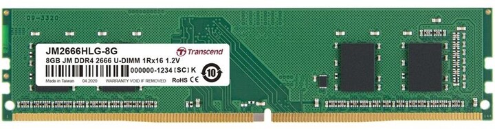 Memorie operative RAM Transcend, 8GB DDR4, 2666 MHz