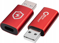 Adapter USB MicroConnect Safe Charging, USB A në USB C, bllokim i të dhënave, i zi