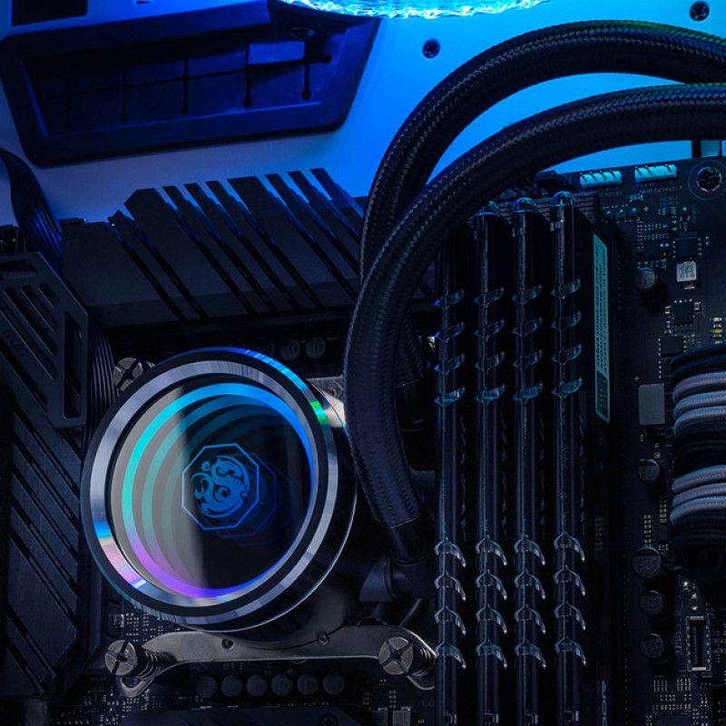 Ftohës uji AIO BitsPower Cyclops 240, radiator 240mm, ARGB, i zi