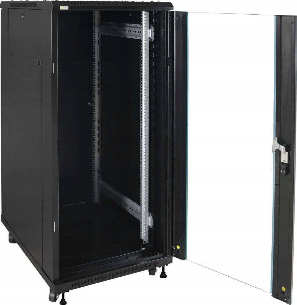 Kabinet rack dyshemeje PULSAR RS2768, 27U, 600x800 mm, i zi