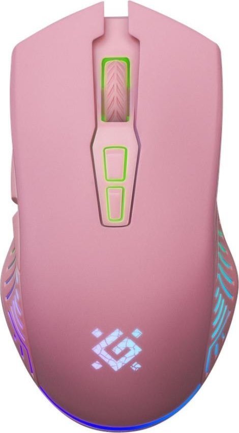Maus gaming Defender Pandora GM-502, wireless, RGB, rozë