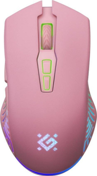 Maus gaming Defender Pandora GM-502, wireless, RGB, rozë