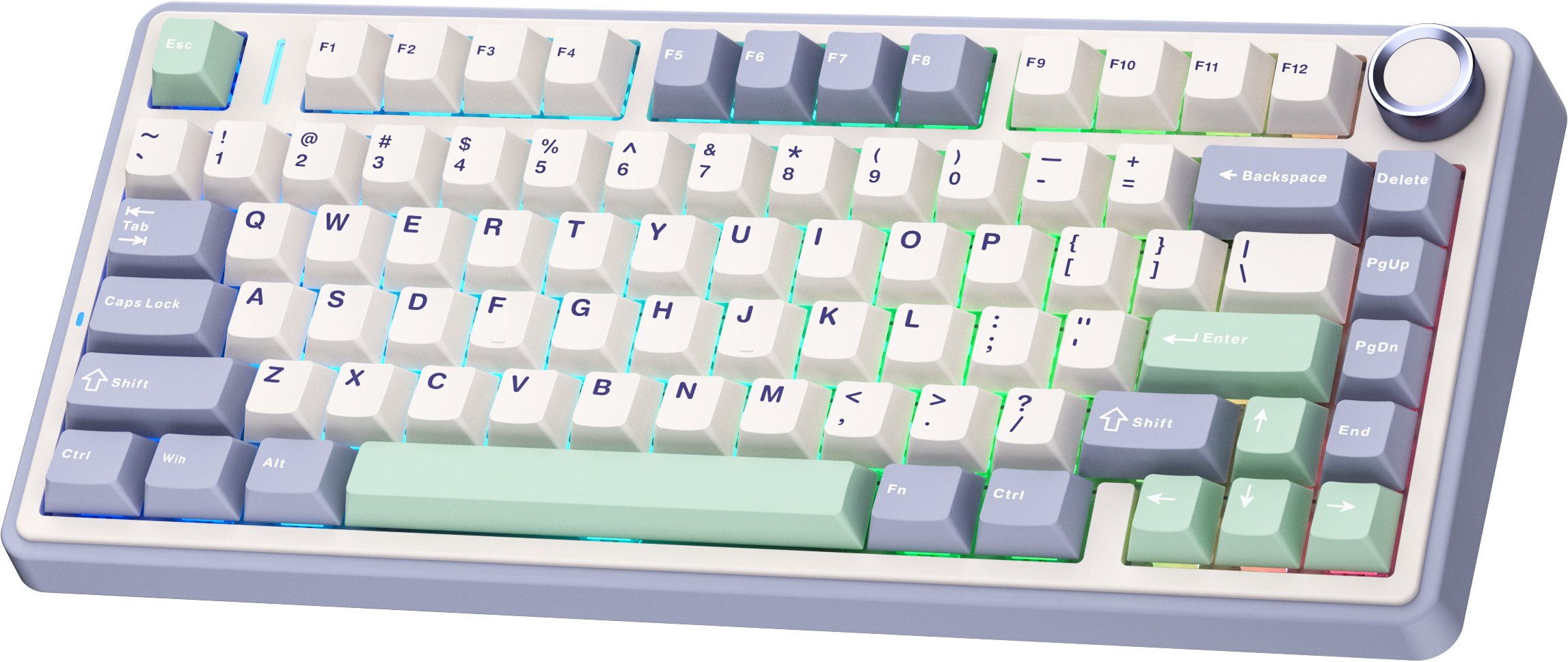 Механичка безжична тастатура AULA F75, 75%, RGB, hot swappable, црна