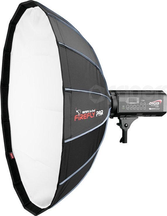 Softbox palosës Aurora Firefly Par FPO85BW, 85 cm, bajonetë Bowens Aurora, argjendtë