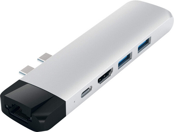 Përshtatës Satechi USB-C Pro HUB 4K Ethernet, i argjendtë