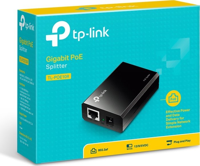 Adapter PoE TP-Link TL-POE10R, 10 100Mbps, dalje 5V 12V, i zi