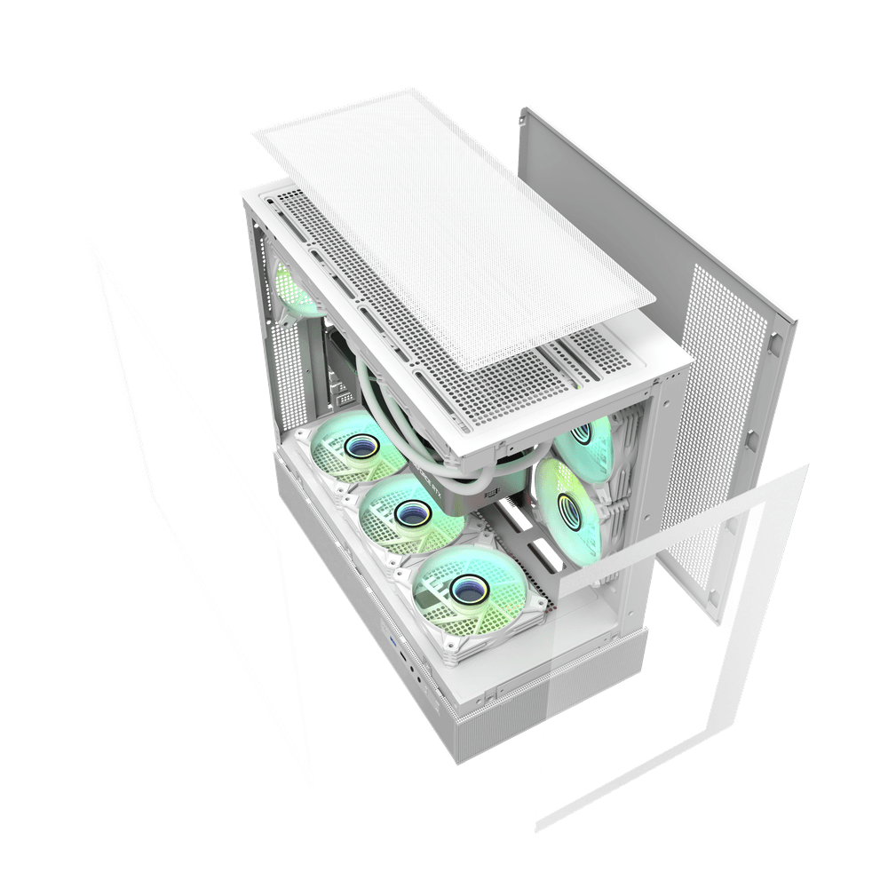Kasë Darkflash Case DPX90, M-Tower, e bardhë