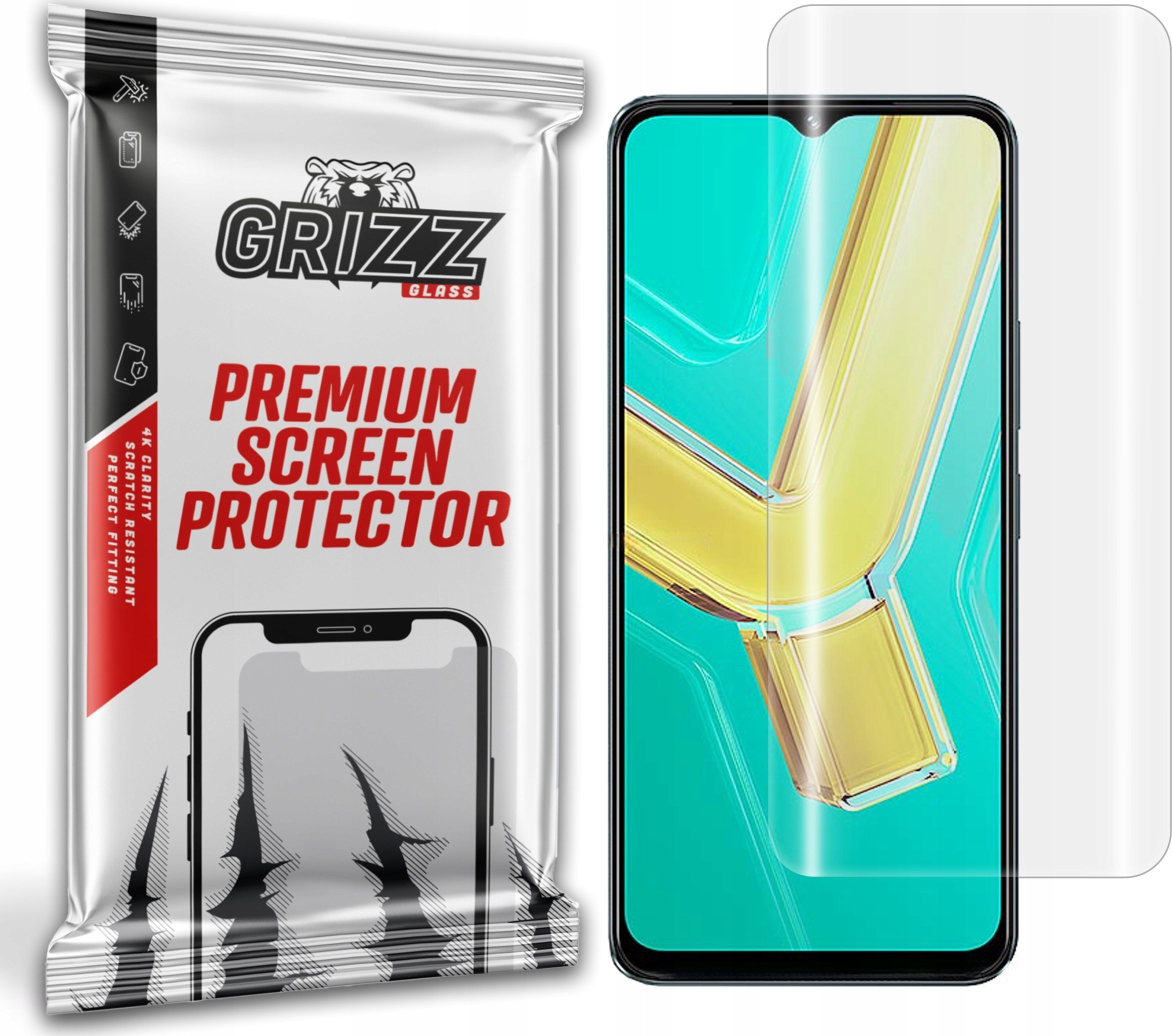 Folie mbrojtëse Grizz HydroFilm për Vivo Y03t, hydrogel, transparente