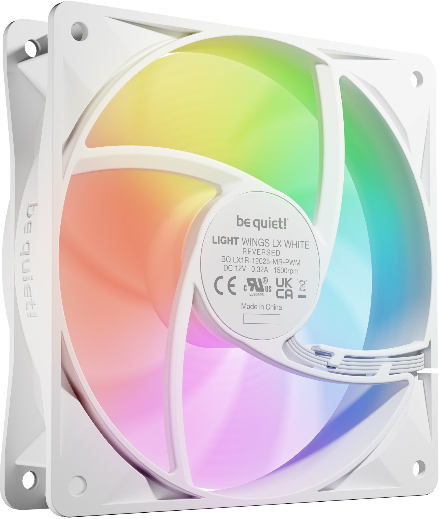 Ventilator kulle Be Quiet Light Wings LX, 120mm PWM, ARGB, i bardhë