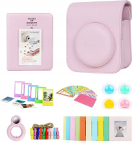 Set aksesorësh LoveInstant 8 në 1 për Fujifilm Instax Mini 12, me çantë dhe albume foto, rozë