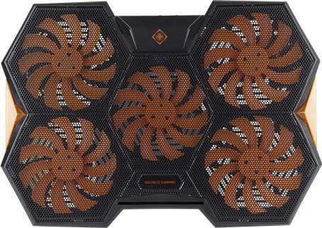 Bazë ftohëse për laptop Deltaco GAM-072, 5 ventilatorë, USB, e zezë