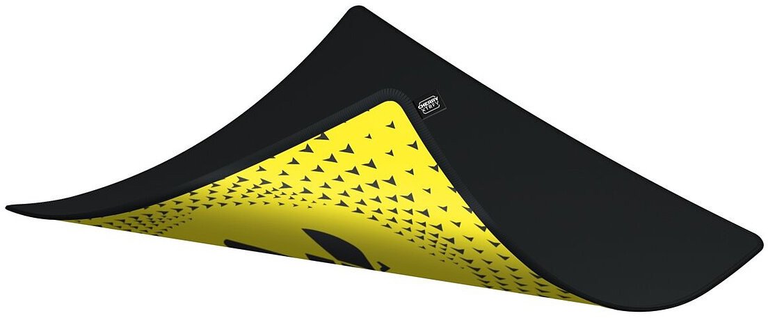 Mousepad lojërash CHERRY XTRFY GP5 Vitality, i madh, skaje të qepura, i zi e verdhë