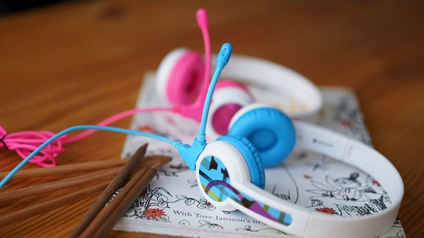 Kufje BuddyPhones StudyBuddy me mikrofon (BP-SB-BLUE-01), të bardha / kaltra