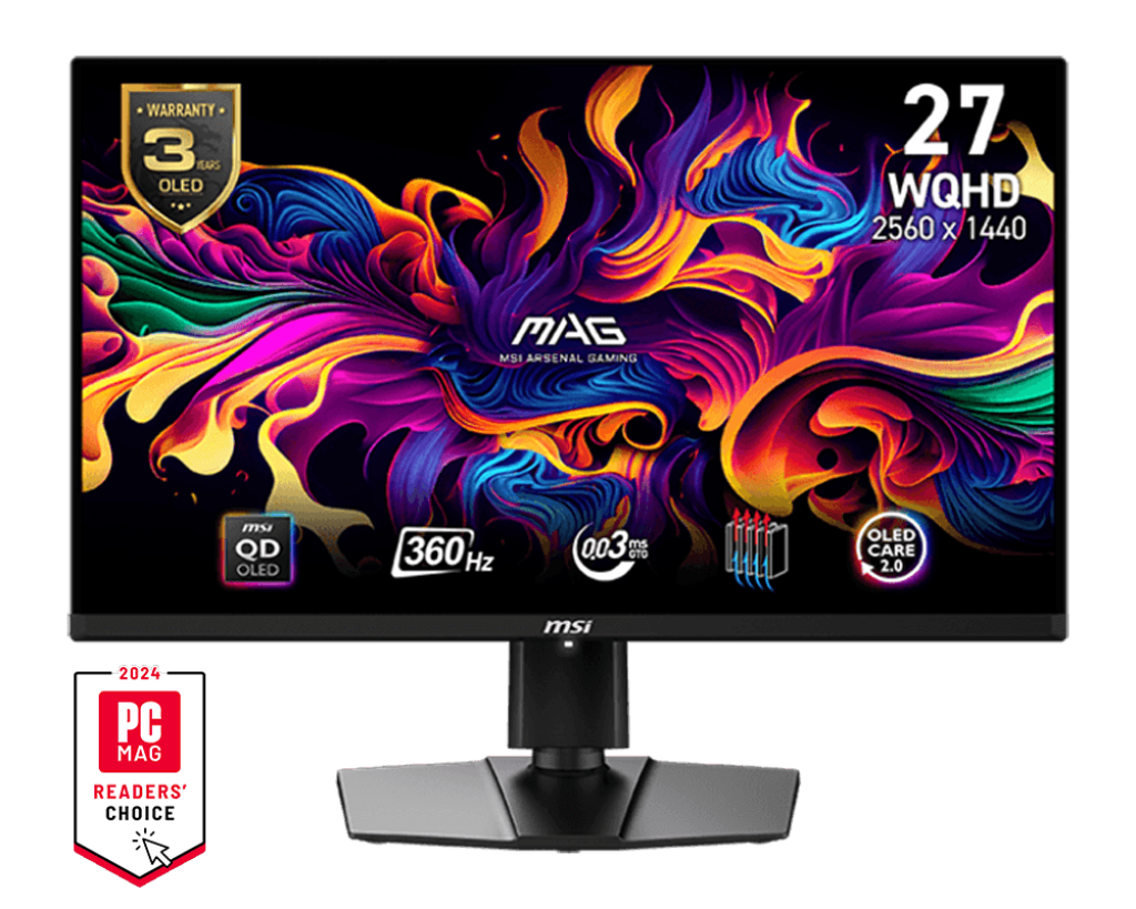 Monitor MSI MAG 271QPX QD-OLED, 26.5", WQHD, 360Hz, i zi
