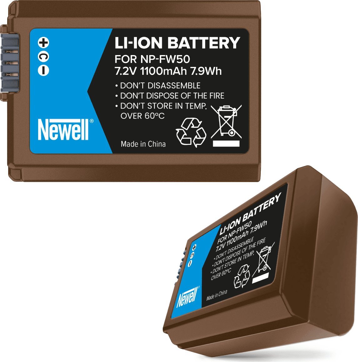 Bateri rikarikueshme Newell NP-FW50, 1100mAh, USB C, e zezë