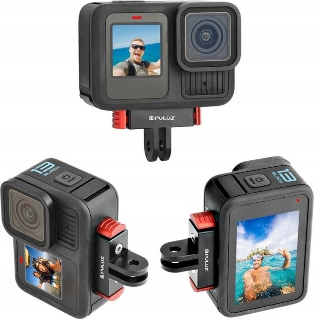 Магнетен држач за акциона камера Puluz PU712R, брз конектор, за GoPro Hero 13 Black, црн