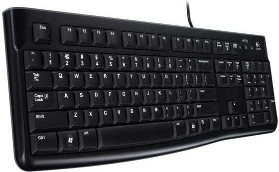 Тастатура Logitech K120, со кабел, UKR, Црна