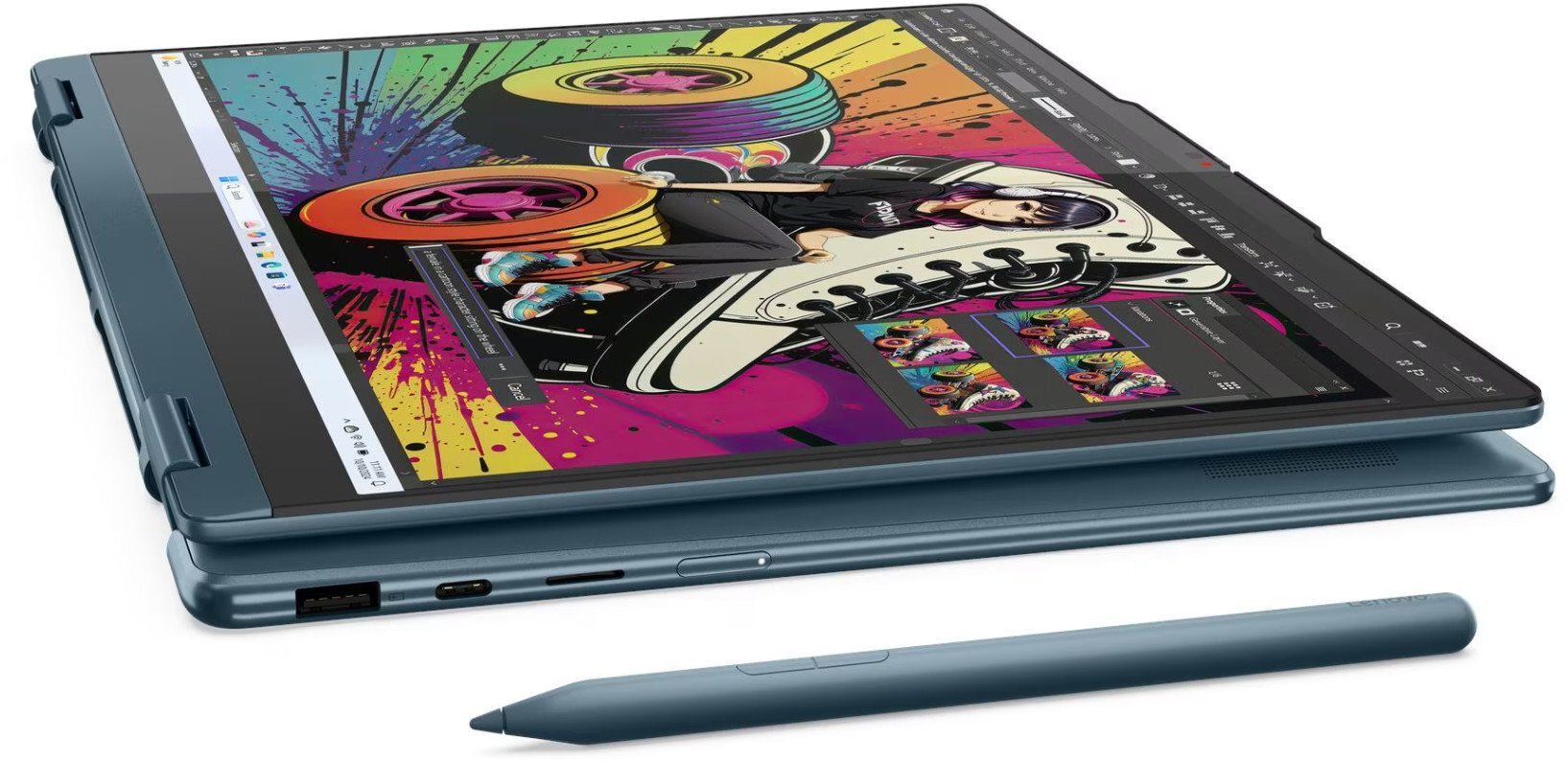 Laptop Lenovo Yoga 7 2-in-1 14AKP10, 14", Ryzen AI 5 340, 16GB, 512GB, i kaltër