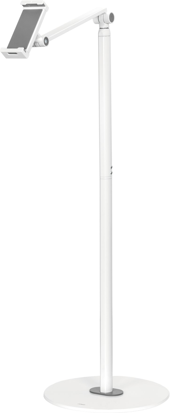 Поден држач за таблет и телефон Deltaco Universal, со прилагодлива рака, 4.7" до 12.9", бел